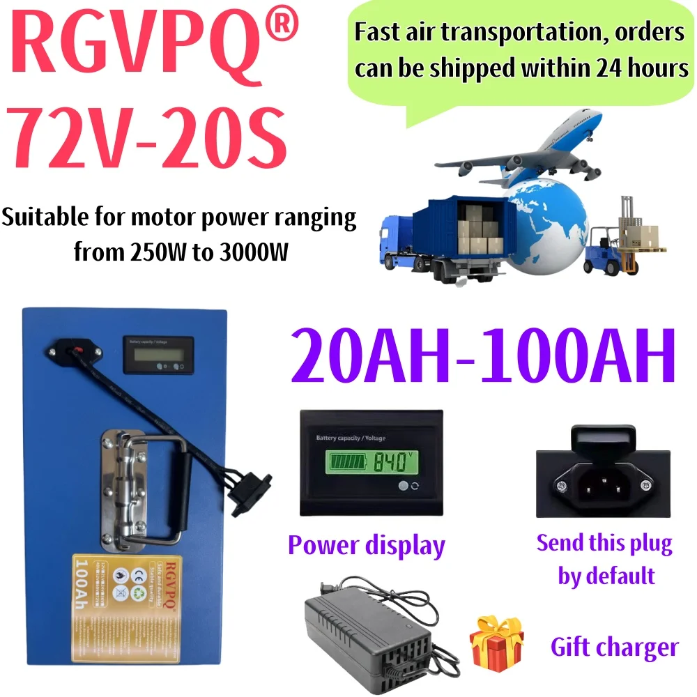 Air fast transportation,72V100AH,Send within 24 hours,18650 lithium battery,Lithium battery pack,Suitable for motors below 3000W
Air fast transportation,72V100AH,Send within 24 hours,18650 lithium battery,Lithium battery pack,Suitable for motors below 3000W