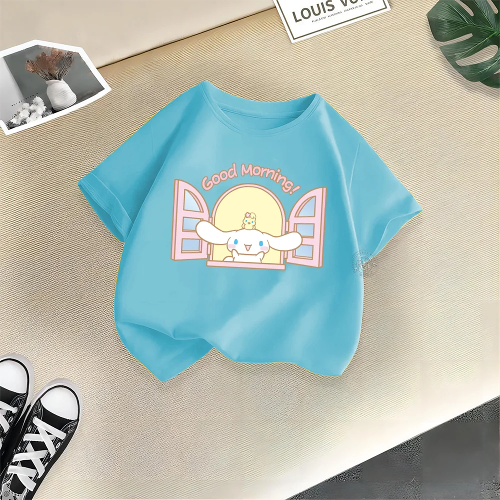 Летняя одежда для подростков Sanrio, футболка из 100% хлопка, милая повседневная детская футболка с принтом больших ушах собак, Топ в стиле Харадзюку для мальчиков и девочек
Летняя одежда для подростков Sanrio, футболка из 100% хлопка, милая повседневная детская футболка с принтом больших ушах собак, Топ в стиле Харадзюку для мальчиков и девочек