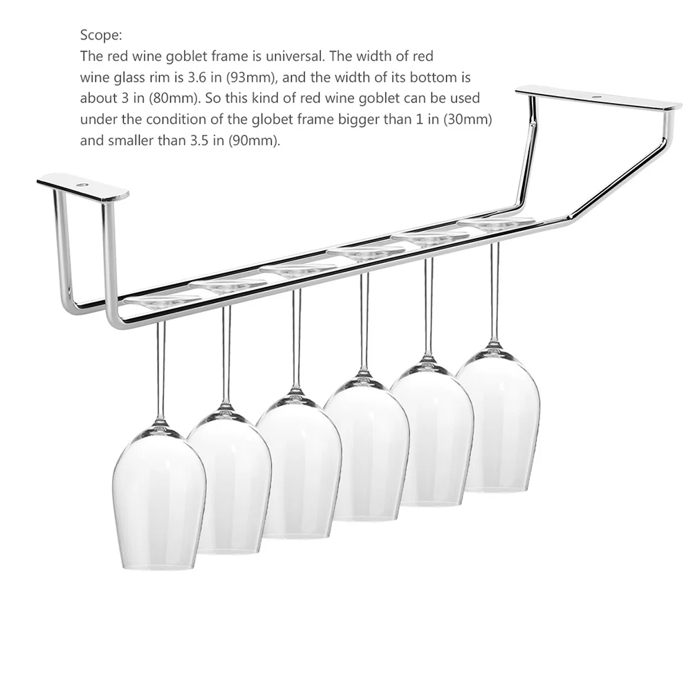 2Pcs Wine Cup Rack Stainless Steel Chrome Plated Glass Holder Goblet Rack Stand for Home Bar Restaurant Glass Hanger 
2Pcs Wine Cup Rack Stainless Steel Chrome Plated Glass Holder Goblet Rack Stand for Home Bar Restaurant Glass Hanger