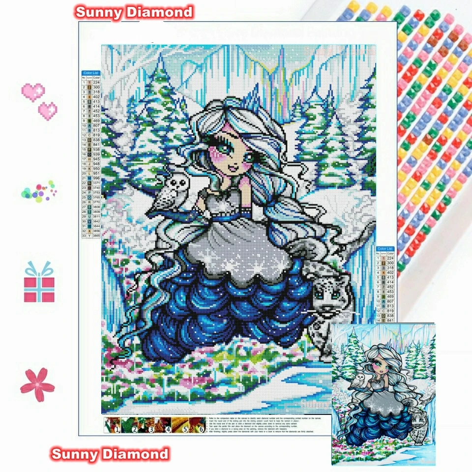 DIY Cartoon Diamond Painting Kits Fantasy Girl Ice Princess 5D Full Drill Mosaic Embroidery Rhinestone Home Decor Wall Art Gifts
DIY Cartoon Diamond Painting Kits Fantasy Girl Ice Princess 5D Full Drill Mosaic Embroidery Rhinestone Home Decor Wall Art Gifts