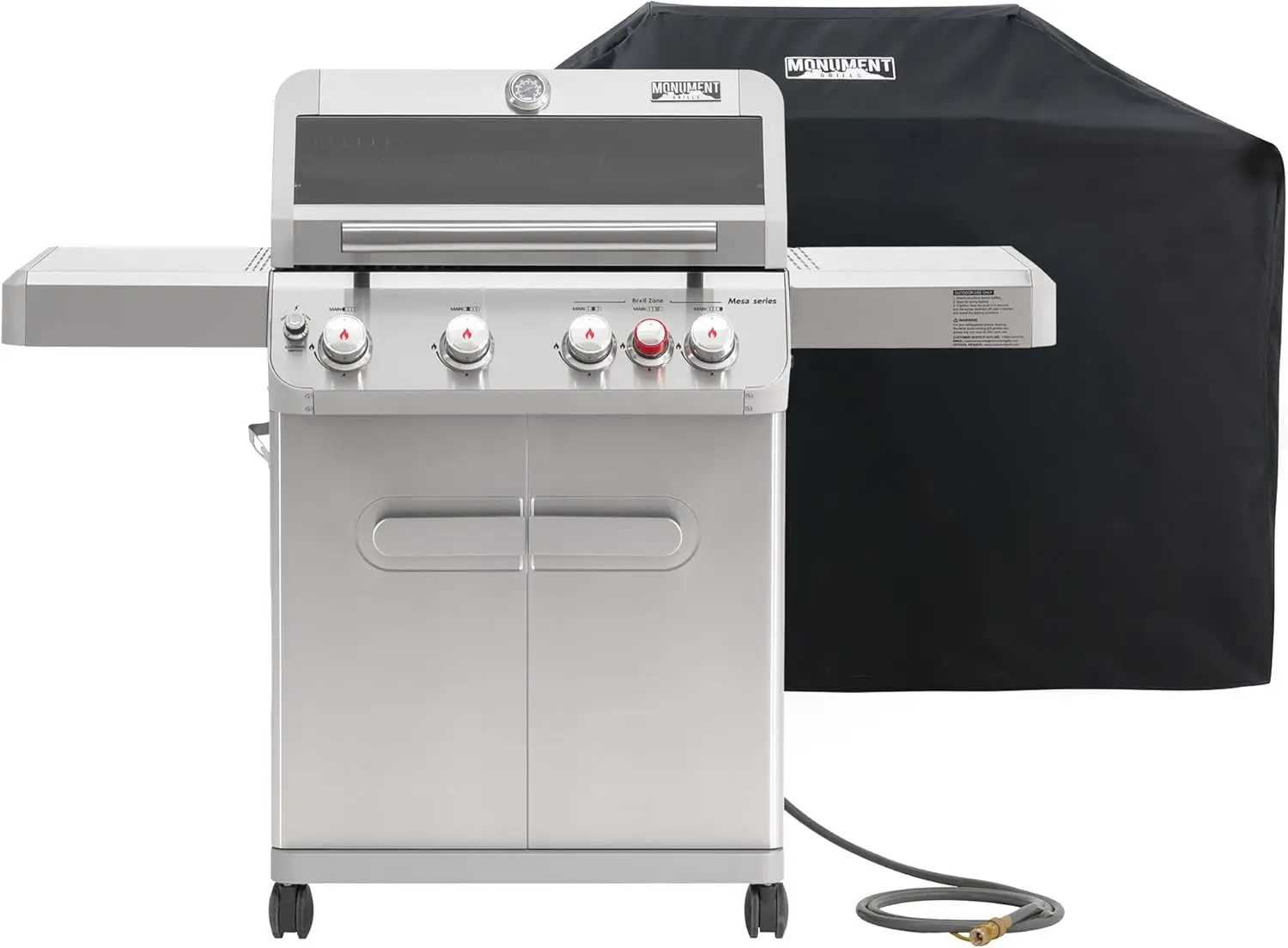 Natural Gas Grill with Hose, 50,000 BTU Stainless Steel Outdoor Patio Barbecue Grill with Cover, 4+1 Burner, Fast Heating, Knob Control, and Easy Cleanup
Natural Gas Grill with Hose, 50,000 BTU Stainless Steel Outdoor Patio Barbecue Grill with Cover, 4+1 Burner, Fast Heating, Knob Control, and Easy Cleanup