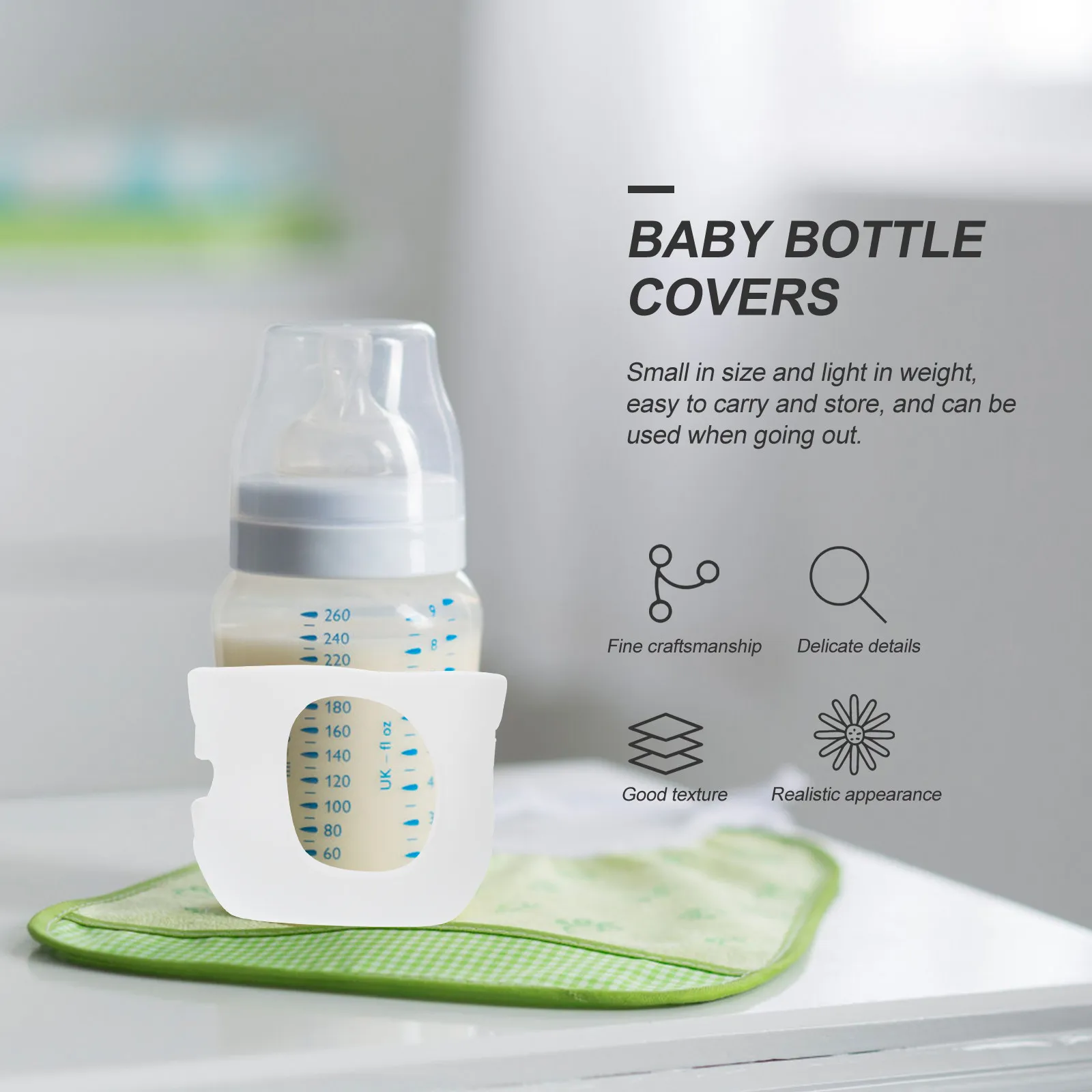 2Pcs Baby Bottle Protective Sleeves White Anti-Falling Buffer Cover Lightweight Portable Nursing Bottle Case Comfortable
2Pcs Baby Bottle Protective Sleeves White Anti-Falling Buffer Cover Lightweight Portable Nursing Bottle Case Comfortable