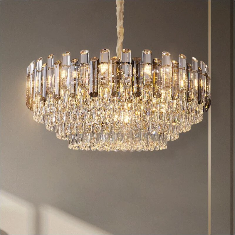 New crystal chandeliers decorate the living room with modern island lustre lighting 110v/220v
New crystal chandeliers decorate the living room with modern island lustre lighting 110v/220v