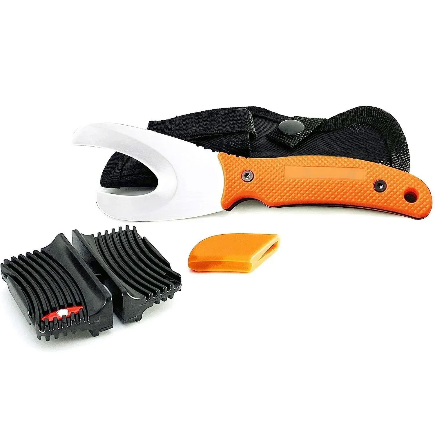 Field Dressing Kit - Flaying knife, visceral hook, hunting knife with sheath and sharpener
Field Dressing Kit - Flaying knife, visceral hook, hunting knife with sheath and sharpener