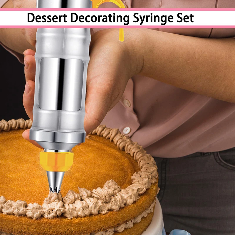 Dessert Decorating Syringe Set,eusable Frosting Piping Gun, Cupcake Decorating Tools For Cakes, Cookies, Bread, And Desserts
Dessert Decorating Syringe Set,eusable Frosting Piping Gun, Cupcake Decorating Tools For Cakes, Cookies, Bread, And Desserts