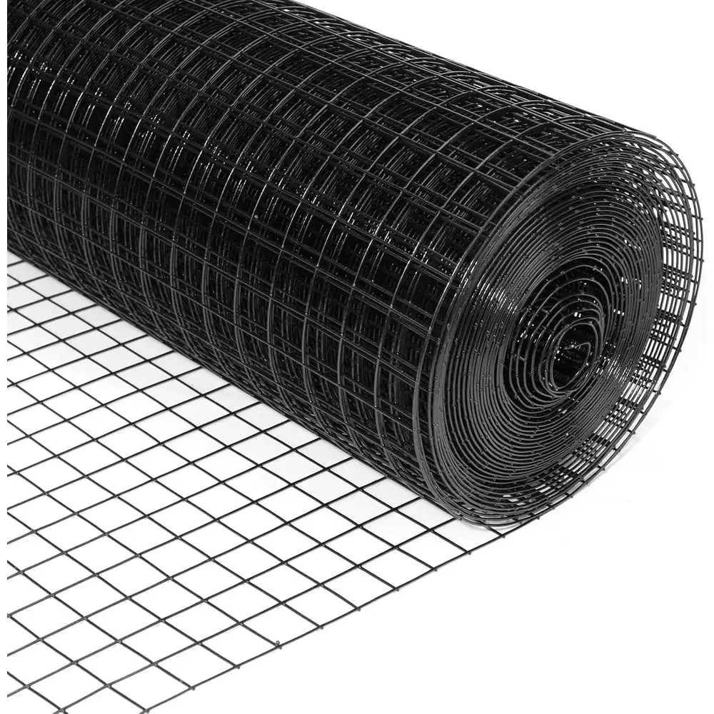 24 x 50 1.5 16 Gauge Black Vinyl Coated Welded Wire Mesh for Home and Garden Fencing and Improvement Projects
24 x 50 1.5 16 Gauge Black Vinyl Coated Welded Wire Mesh for Home and Garden Fencing and Improvement Projects