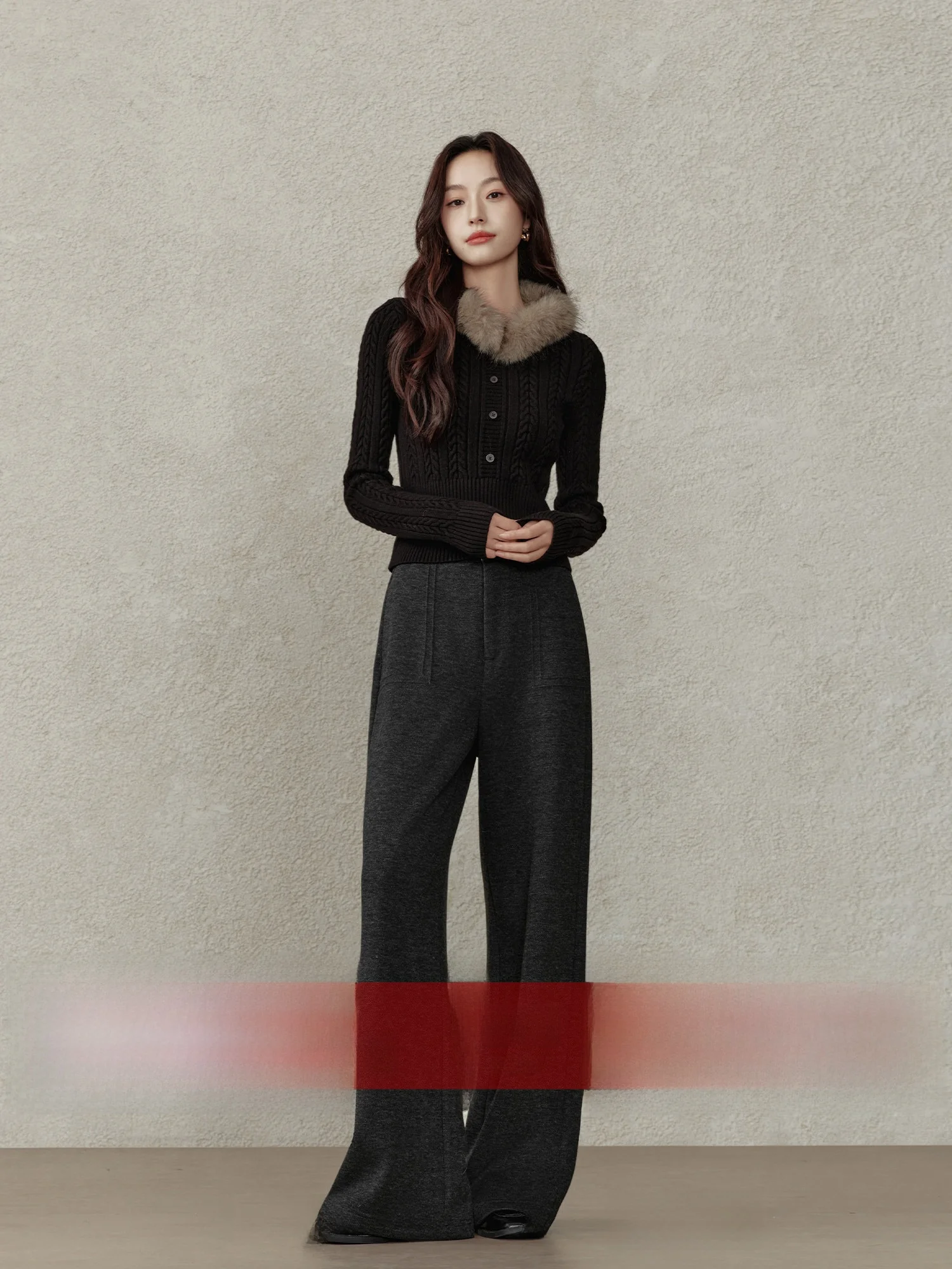 Gray Woolen Wide Leg Loose Casual Pants Straight Tube Long Pants for Women Autumn Winter High Waist Zipper High Warmth
Gray Woolen Wide Leg Loose Casual Pants Straight Tube Long Pants for Women Autumn Winter High Waist Zipper High Warmth