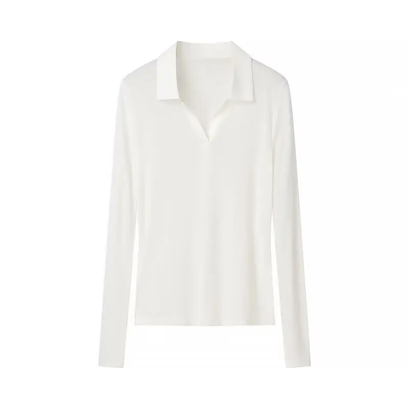 Women's 2025 new fashion slim casual versatile lapel Bottom knitted top retro long sleeved women's pullover chic top Skazi
Women's 2025 new fashion slim casual versatile lapel Bottom knitted top retro long sleeved women's pullover chic top Skazi
