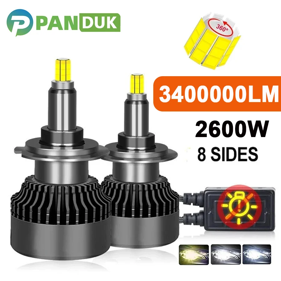 PANDUK H7 LED Canbus 360 H4 H1 3400000LM 800 Вт HB3 HB4 9012 Bi Led Линза проектора H11 9005 Автомобильная фара Противотуманная фара 6000K
PANDUK H7 LED Canbus 360 H4 H1 3400000LM 800 Вт HB3 HB4 9012 Bi Led Линза проектора H11 9005 Автомобильная фара Противотуманная фара 6000K