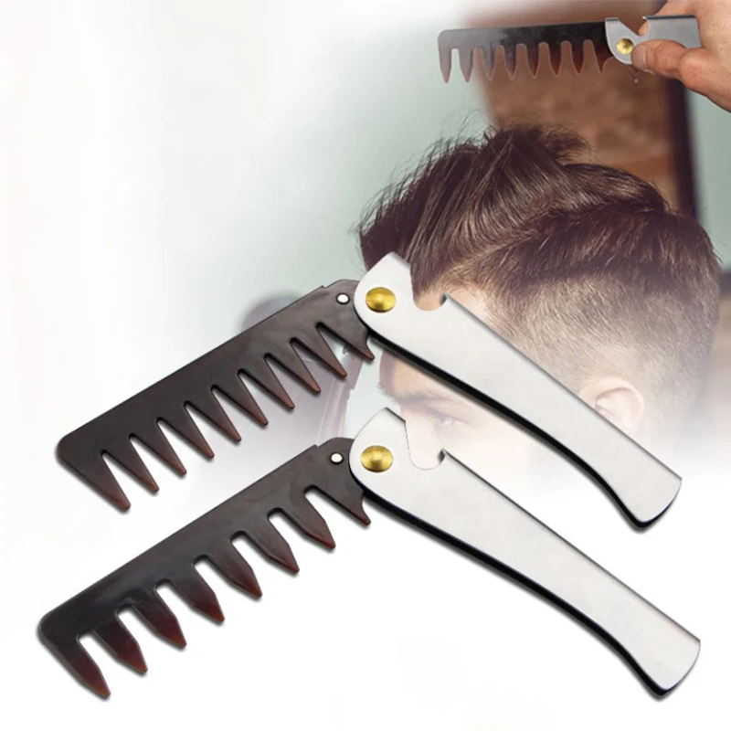 Oil Head Comb Barber Stainless Steel Handle Folding Wide Teeth Men Comb Hairdressing Hair Modeling Styling Comb Portable Vintage
Oil Head Comb Barber Stainless Steel Handle Folding Wide Teeth Men Comb Hairdressing Hair Modeling Styling Comb Portable Vintage