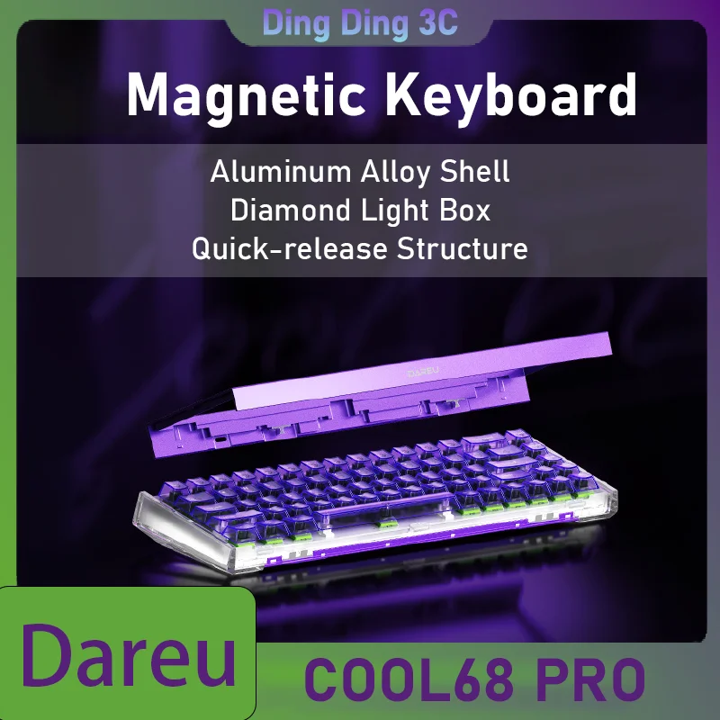 Dareu Cool68 Pro Wired Magnetic Switch Gaming Keyboard Aluminum Case Quick Release Rapid Trigger RT 0.01 Gasket Delta Custom
Dareu Cool68 Pro Wired Magnetic Switch Gaming Keyboard Aluminum Case Quick Release Rapid Trigger RT 0.01 Gasket Delta Custom