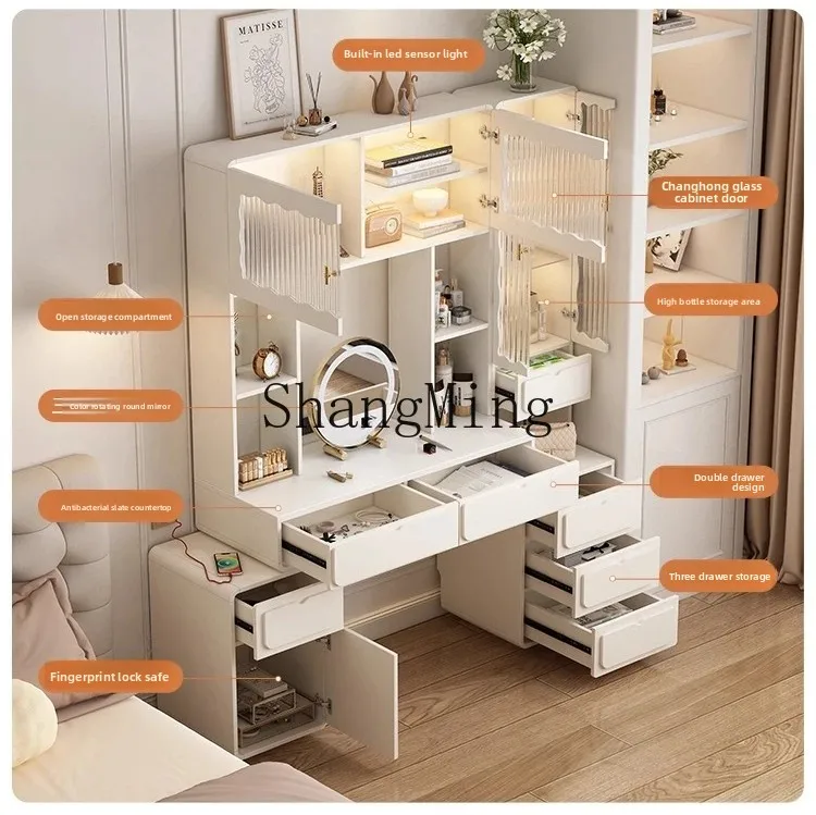 CL Cream Style Rock Board Desk Dressing Table Integrated Bedroom Large Capacity Storage Makeup Cabinet Computer Desk
CL Cream Style Rock Board Desk Dressing Table Integrated Bedroom Large Capacity Storage Makeup Cabinet Computer Desk