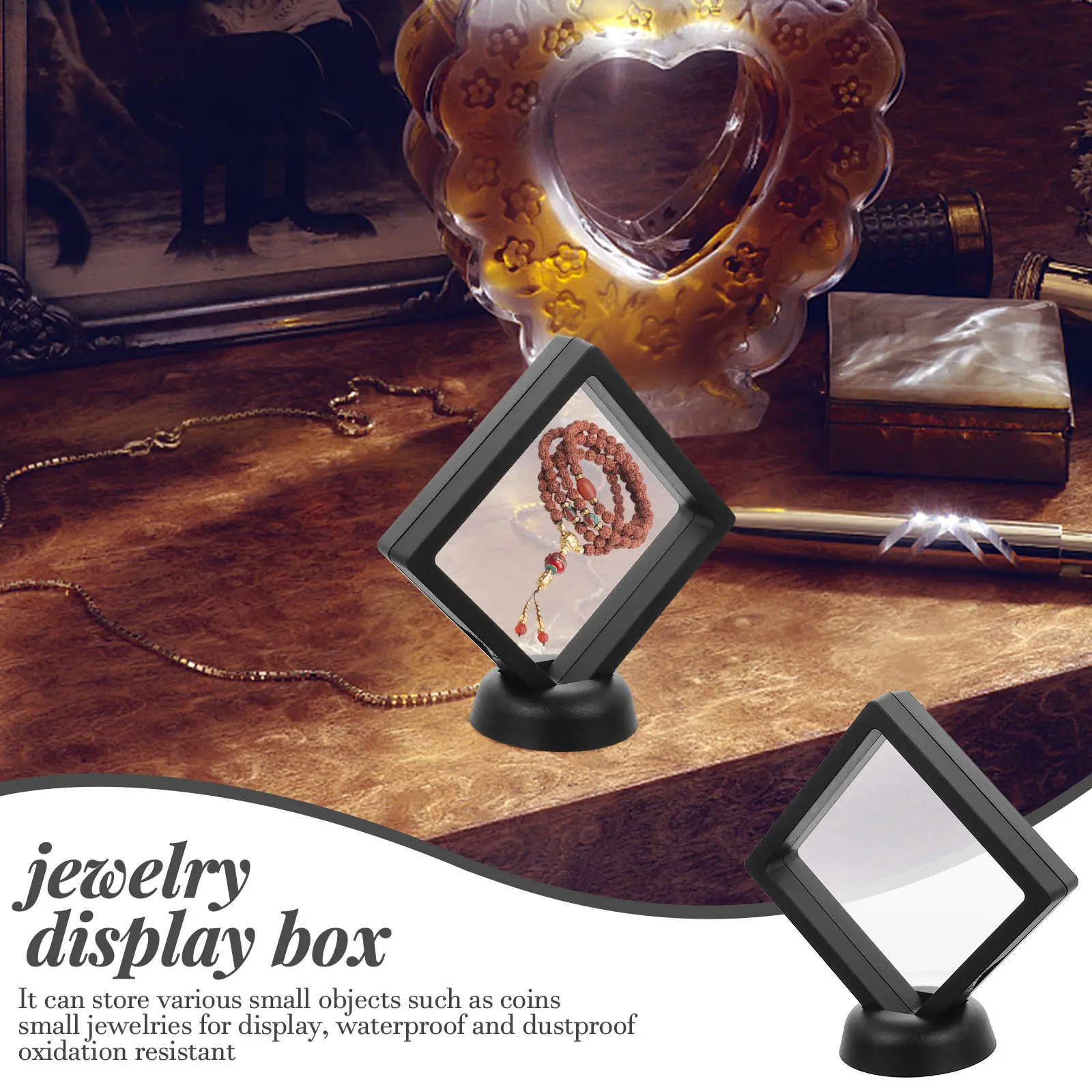 Набор из 5 мини-витрин для демонстрации украшений, брошей и коллекционных предметов, плавающая рамка с обзором 360 градусов
Набор из 5 мини-витрин для демонстрации украшений, брошей и коллекционных предметов, плавающая рамка с обзором 360 градусов