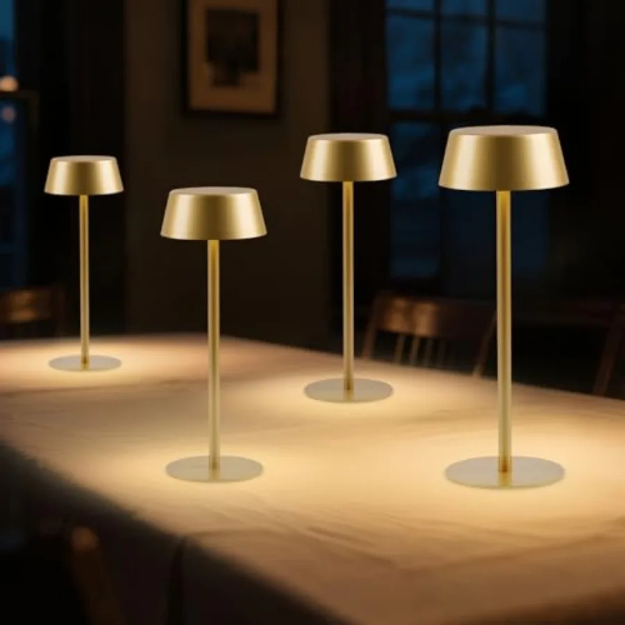 4 Pack Cordless Table Lamp, 50h Runtime, Metal, 3 Color Dimming Rechargeable Battery Operated Desk Lamp, IPX4 Waterproof Wirele
4 Pack Cordless Table Lamp, 50h Runtime, Metal, 3 Color Dimming Rechargeable Battery Operated Desk Lamp, IPX4 Waterproof Wirele