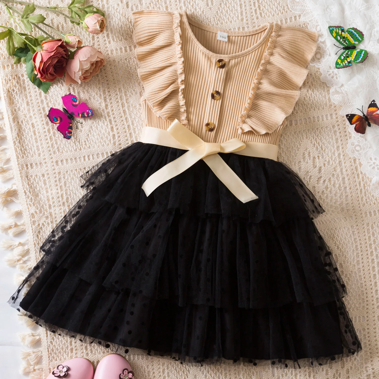 Fiona Toddler 1-6 Years Toddler Little Girls Flutter Sleeves Polka Dot Girls Dress
Fiona Toddler 1-6 Years Toddler Little Girls Flutter Sleeves Polka Dot Girls Dress