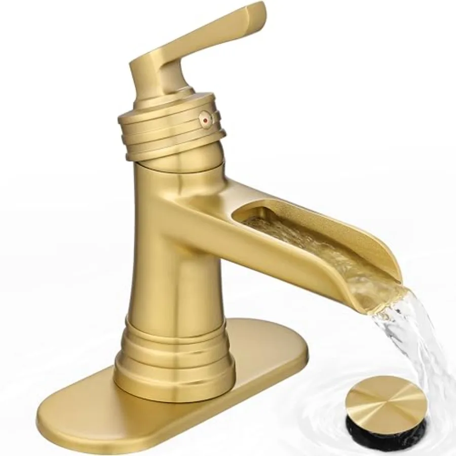 Bathroom Faucets One Hole Brass Waterfall Bathroom Sink Faucet 3 Hole 4 Inch With Pop-up Drain Deck Plate Pre-Installed cUPC Ho
Bathroom Faucets One Hole Brass Waterfall Bathroom Sink Faucet 3 Hole 4 Inch With Pop-up Drain Deck Plate Pre-Installed cUPC Ho