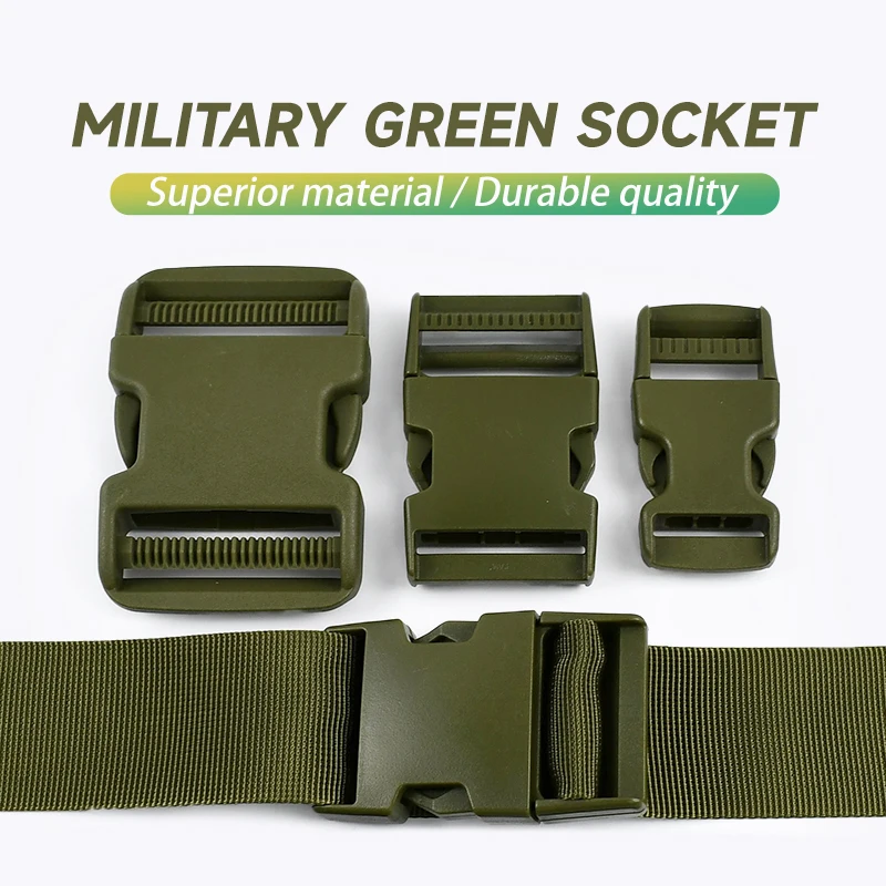 1-5Sets 20-50mm Armygreen Plastic Bag Buckle Backpack Strap Belt Webbing Knapsack Adjuster Release Clasp DIY Sewing Accessory
1-5Sets 20-50mm Armygreen Plastic Bag Buckle Backpack Strap Belt Webbing Knapsack Adjuster Release Clasp DIY Sewing Accessory