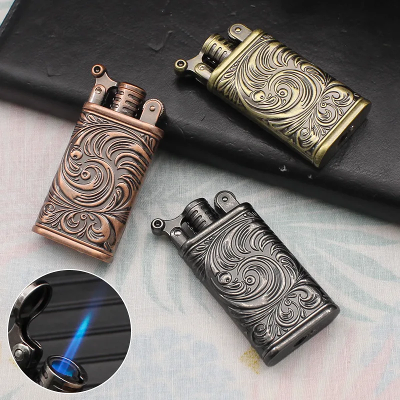 New Metal Relief Craft Inflatable Lighter Windproof Direct Spray Flame Personalized Cigarette Lighter Cigarette Accessories Gift
New Metal Relief Craft Inflatable Lighter Windproof Direct Spray Flame Personalized Cigarette Lighter Cigarette Accessories Gift