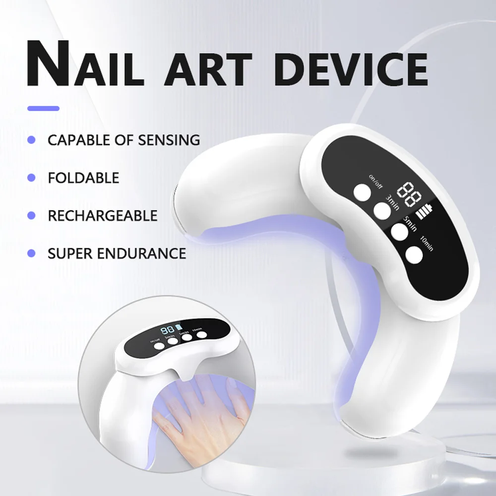 UV Led Nail Art Lamp, Foldable Nail Quick Dryer with Display, Auto On and 3 Timers for Home and Salon Professional Curing Lamp
UV Led Nail Art Lamp, Foldable Nail Quick Dryer with Display, Auto On and 3 Timers for Home and Salon Professional Curing Lamp