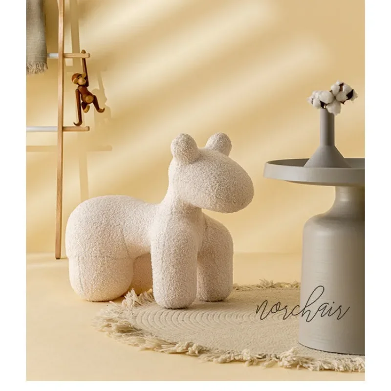 Living Room Animal Pony Seat Bedroom Nordic Stools Cute Creative Chair Plastic Seat Adorable Animal Shaped Seat Lamb Wool Fabric
Living Room Animal Pony Seat Bedroom Nordic Stools Cute Creative Chair Plastic Seat Adorable Animal Shaped Seat Lamb Wool Fabric