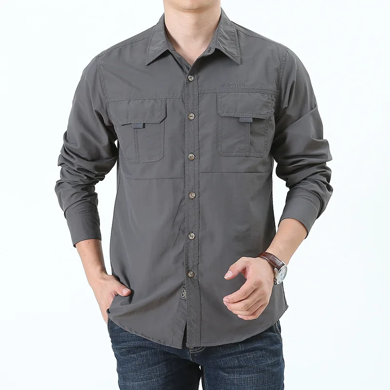 Men's Long Sleeve Outdoor Shirt Quick Dry Workwear Large Size Spring Summer Casual Style Embroidered Pattern Fiber Blend Fabric
Men's Long Sleeve Outdoor Shirt Quick Dry Workwear Large Size Spring Summer Casual Style Embroidered Pattern Fiber Blend Fabric