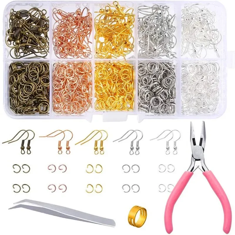 1200pcs Earring Making Kit with 200pcs Ear Ring Hooks, 1000pcs Jump Rings and Jewelry Pliers for Jewelry Making Supplies Earring
1200pcs Earring Making Kit with 200pcs Ear Ring Hooks, 1000pcs Jump Rings and Jewelry Pliers for Jewelry Making Supplies Earring