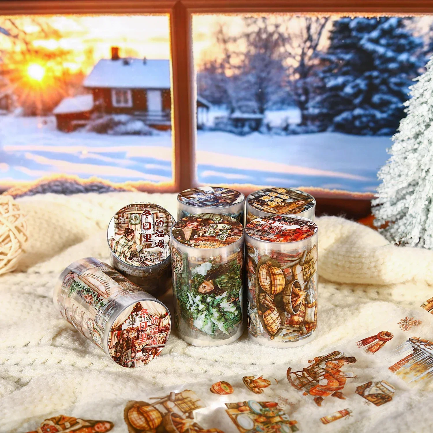 60mm*200cm Warmth in Winter Series Vintage Character Landscaping Material Collage PET Tape Creative Journal Stationery
60mm*200cm Warmth in Winter Series Vintage Character Landscaping Material Collage PET Tape Creative Journal Stationery