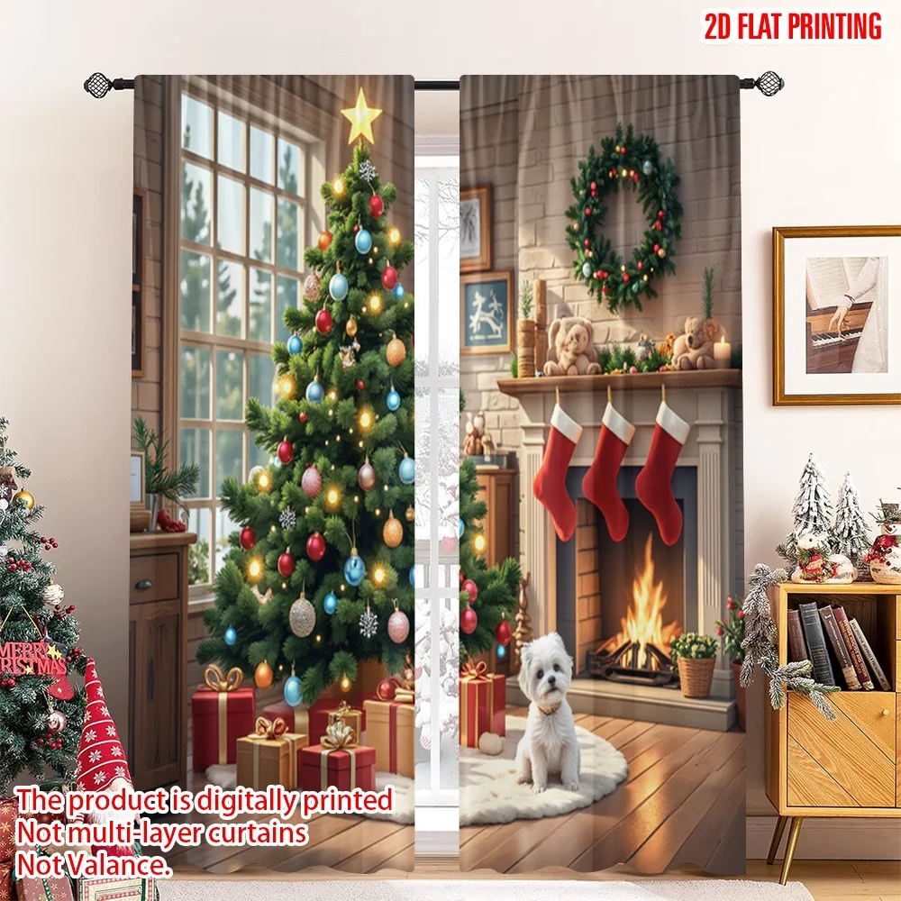 2pcs 2D flat printing Christmas Scene Curtain Cozy Christmas Fireplace Dog Gifts Polyester Without Electricity Birthday Party
2pcs 2D flat printing Christmas Scene Curtain Cozy Christmas Fireplace Dog Gifts Polyester Without Electricity Birthday Party