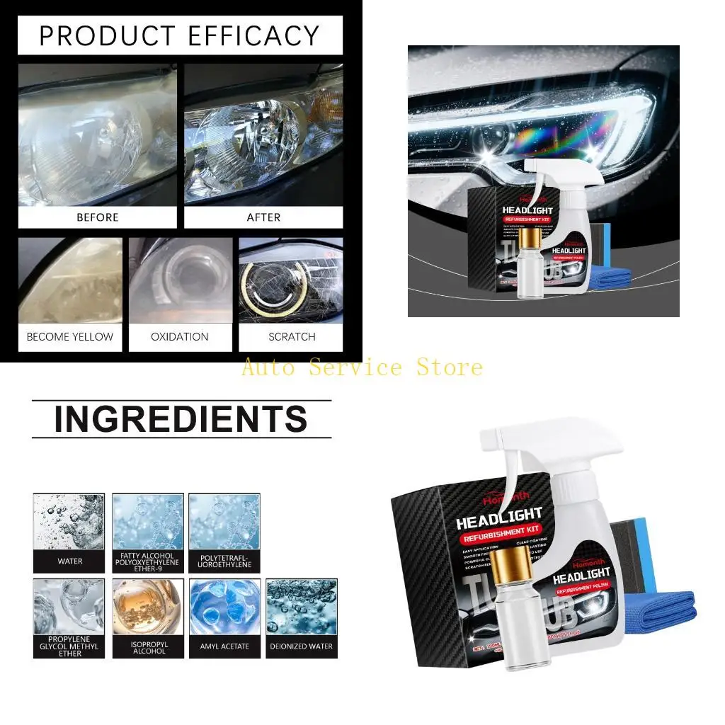 462A 1 Set Easy Headlight Restoration Solution for Car & Motorcycle Lens Cleaner
462A 1 Set Easy Headlight Restoration Solution for Car & Motorcycle Lens Cleaner