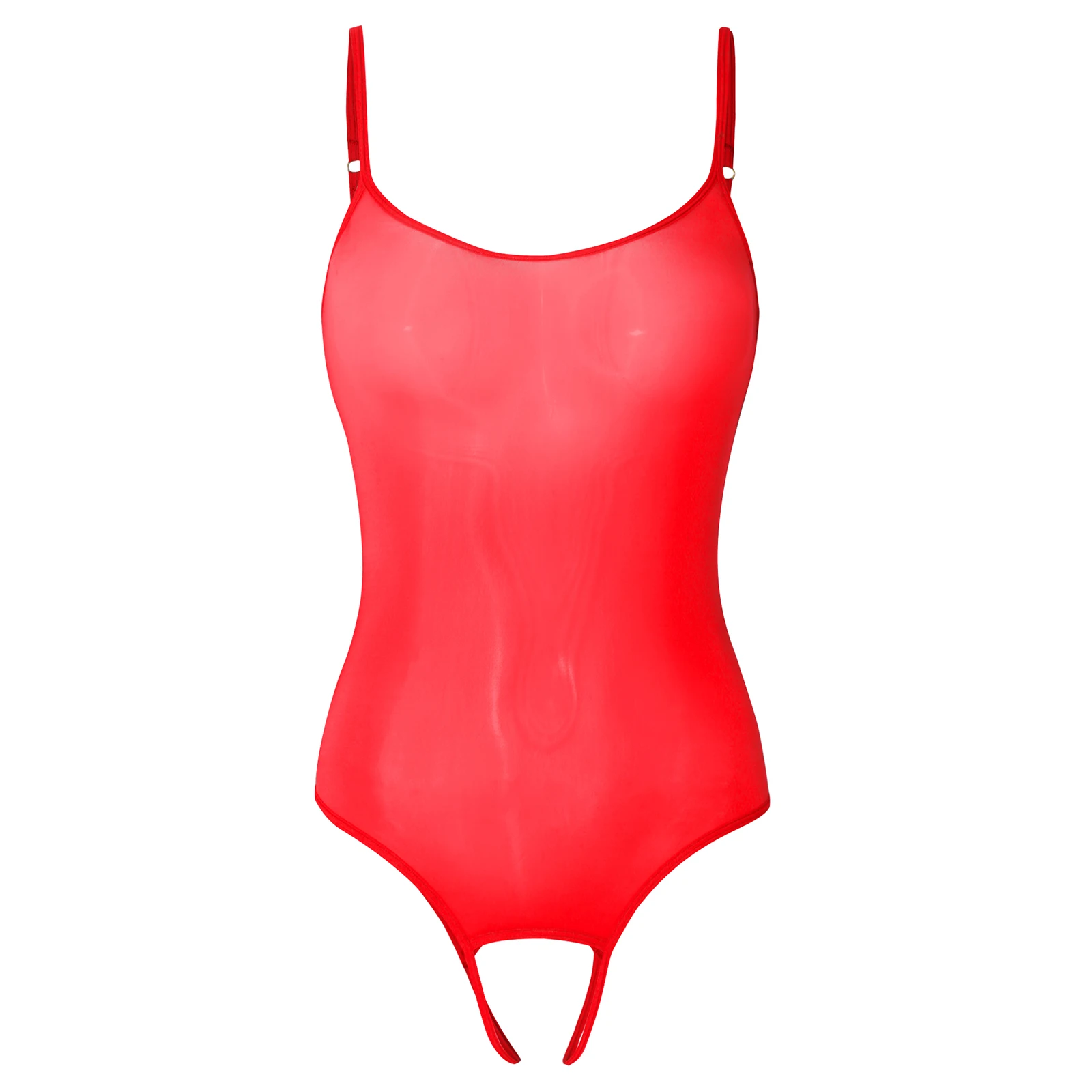 Women Glossy Sheer Bodysuit Spaghetti Straps Swimwear Sleeveless Sexy Opening Crotch Stretchy Sling Jumpsuit Leotard Nightwear
Women Glossy Sheer Bodysuit Spaghetti Straps Swimwear Sleeveless Sexy Opening Crotch Stretchy Sling Jumpsuit Leotard Nightwear