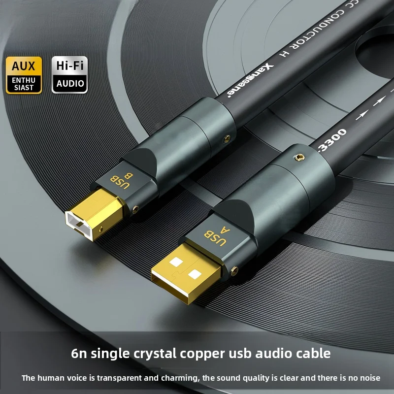 6N Single Crystal Copper USB Audio Cable Square Port OTG Decoding Cable Computer Decoder Data Cable
6N Single Crystal Copper USB Audio Cable Square Port OTG Decoding Cable Computer Decoder Data Cable