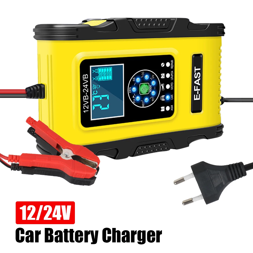 12V/10A 24V/6A For LiFePo4 Wet Dry Lead Acid AGM Gel Batteries Pulse Repair Digital Display Smart Car Battery Charger
12V/10A 24V/6A For LiFePo4 Wet Dry Lead Acid AGM Gel Batteries Pulse Repair Digital Display Smart Car Battery Charger