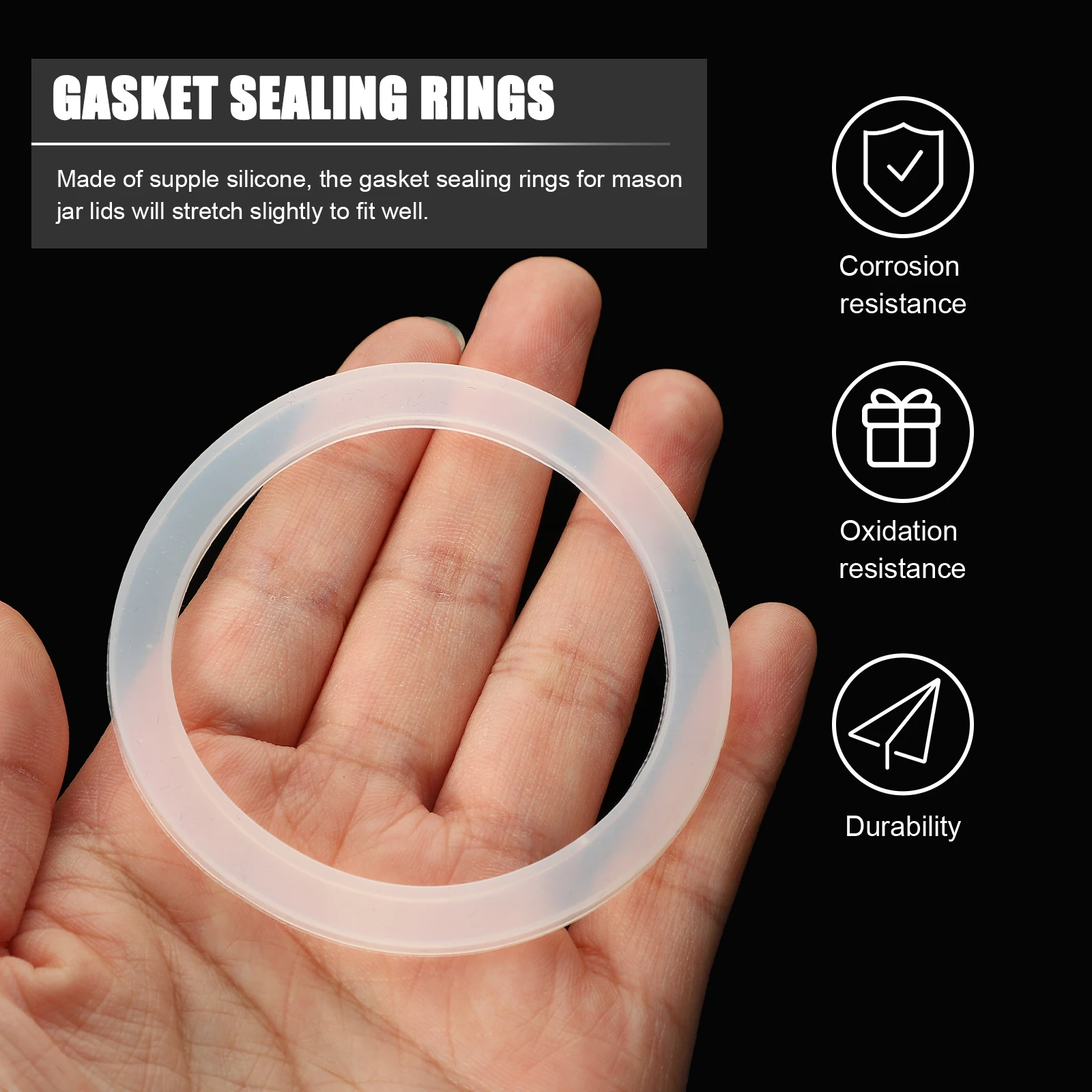 20 Pcs Sealing Rings Wide Mouth Food Grade Silicone Jar Gaskets Leakproof Rings for Glass Jars Supplies Kitchen Bar
20 Pcs Sealing Rings Wide Mouth Food Grade Silicone Jar Gaskets Leakproof Rings for Glass Jars Supplies Kitchen Bar