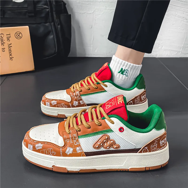 New Men's Youth Casual Board Shoes Fashionable and Personalized Leather Trendy and Comfortable Skateboarding Shoes Size39-44
New Men's Youth Casual Board Shoes Fashionable and Personalized Leather Trendy and Comfortable Skateboarding Shoes Size39-44