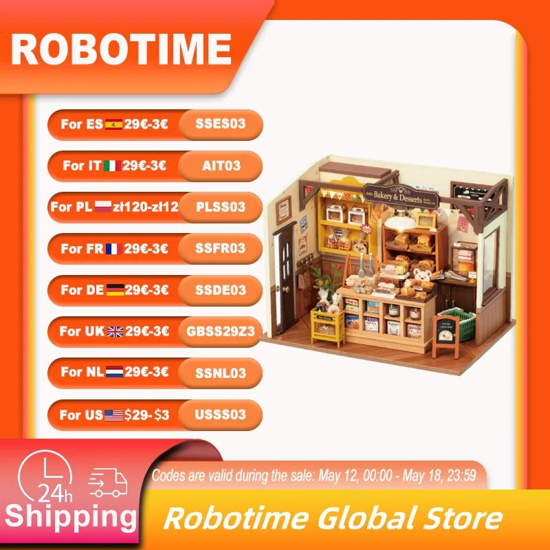 Набор для сборки мини-кукольного домика Robotime, миниатюрный домик «сделай сам» с мебелью и светодиодной подсветкой для подарка на день рождения женщин или девочек
Набор для сборки мини-кукольного домика Robotime, миниатюрный домик «сделай сам» с мебелью и светодиодной подсветкой для подарка на день рождения женщин или девочек