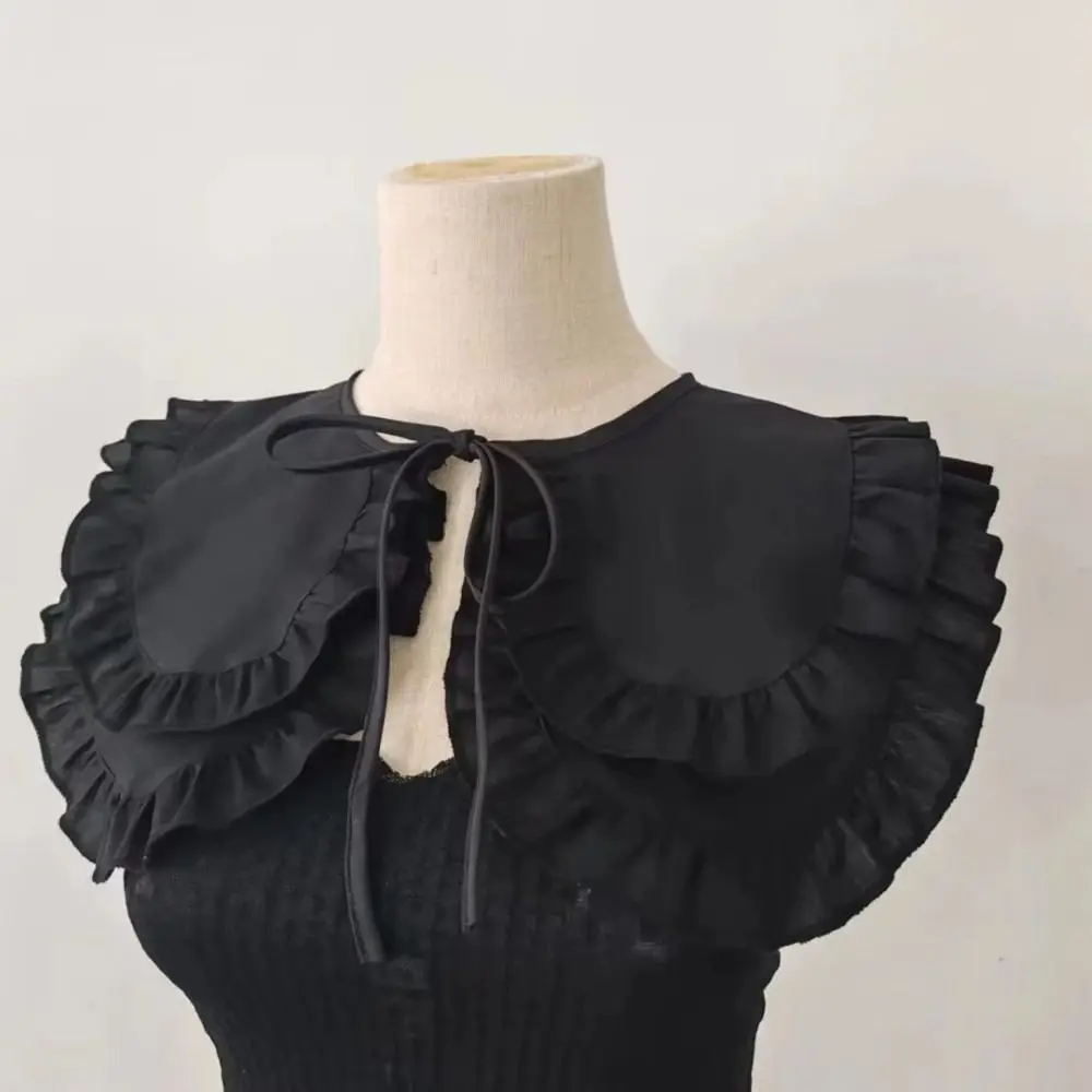 Large Lapel Women False Collar Lace Up Half Shirt Style Double Layer Collar Collar Decoration Solid Color Detachable Collar
Large Lapel Women False Collar Lace Up Half Shirt Style Double Layer Collar Collar Decoration Solid Color Detachable Collar