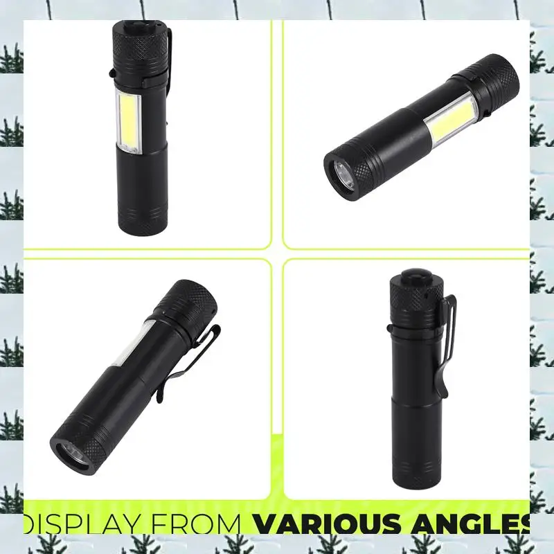 ABLG New Mini Portable Aluminum Q5 LED Flashlight XPE&COB Work Light Lanterna Powerful Pen Torch Lamp 4 Modes Use 14500 Or AA
ABLG New Mini Portable Aluminum Q5 LED Flashlight XPE&COB Work Light Lanterna Powerful Pen Torch Lamp 4 Modes Use 14500 Or AA