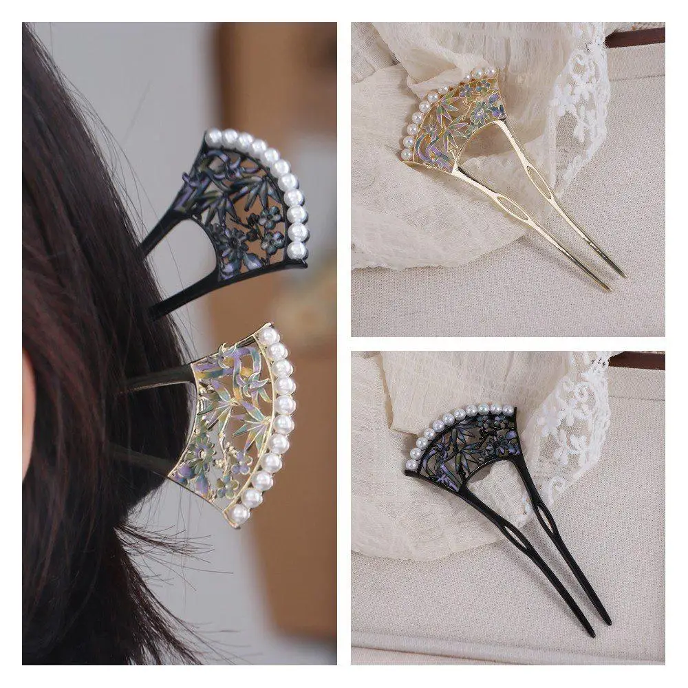 Cute Pearl Fan Hair Stick U-shaped Hollow Hanfu U Shape Hairpin Chinese Style Hanfu Headwear For Girl
Cute Pearl Fan Hair Stick U-shaped Hollow Hanfu U Shape Hairpin Chinese Style Hanfu Headwear For Girl