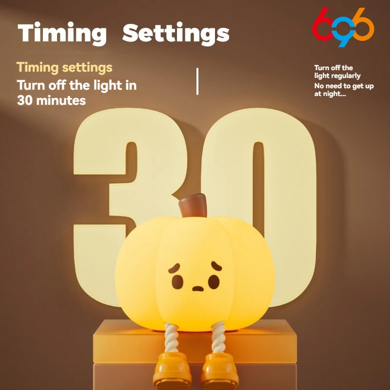 New Cute Pumpkin Night Light Dimmable Silicone Cartoon Pumpkin Lamp With Timer Rechargeable Touch Nightlight For Nursery Bedroom
New Cute Pumpkin Night Light Dimmable Silicone Cartoon Pumpkin Lamp With Timer Rechargeable Touch Nightlight For Nursery Bedroom