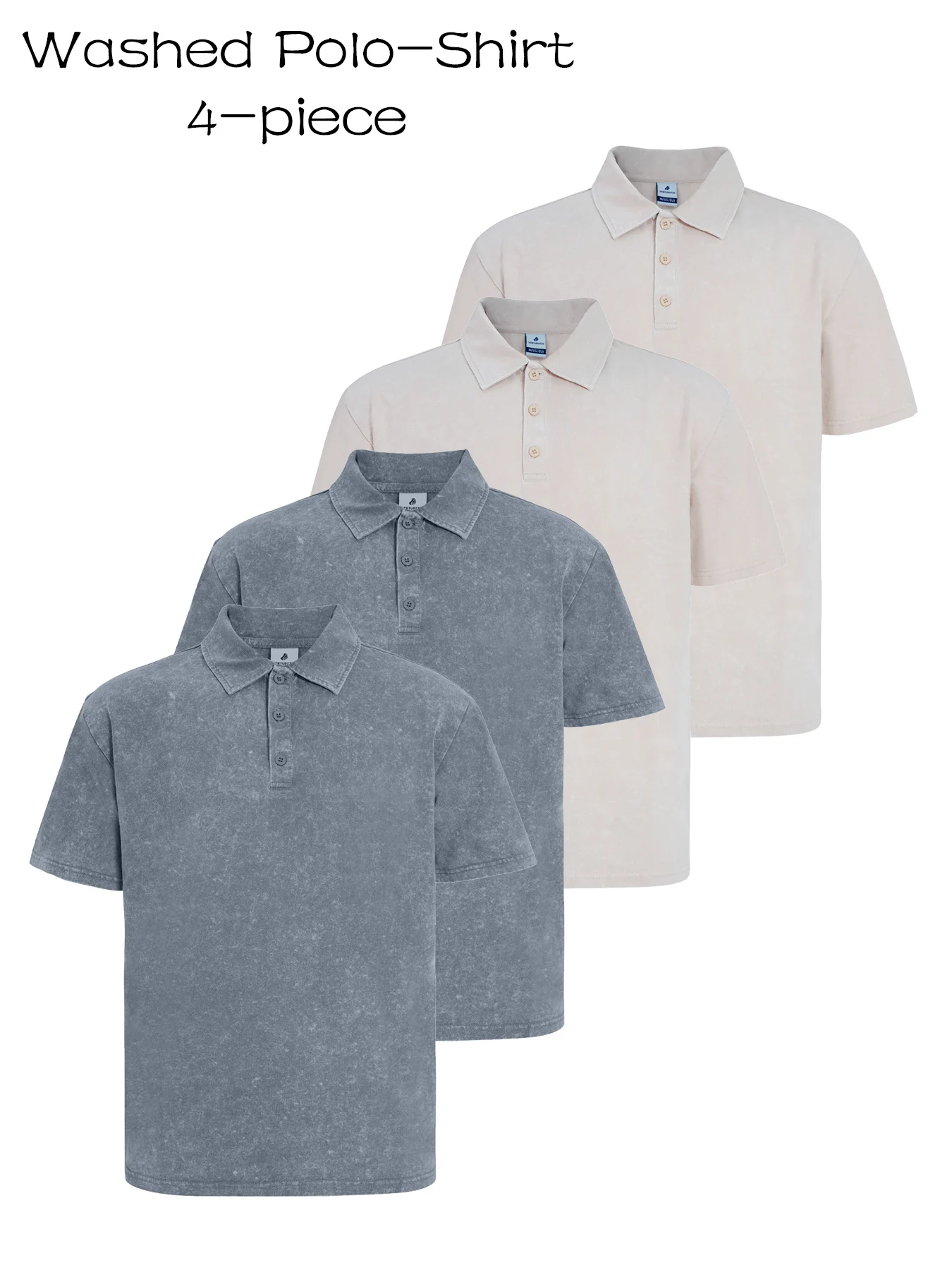 4 Pack Men's Casual Washed Quick Drying Breathable Lapel Short Sleeved Polo Shirt for Summer Casual Wear
4 Pack Men's Casual Washed Quick Drying Breathable Lapel Short Sleeved Polo Shirt for Summer Casual Wear