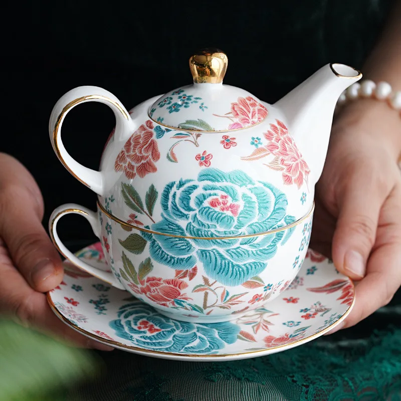 Floral Ceramic Mother-Child Teapot Set, Individual Tea Set with Cup & Saucer, Aesthetic Afternoon Tea Set for One, Elegant Gift
Floral Ceramic Mother-Child Teapot Set, Individual Tea Set with Cup & Saucer, Aesthetic Afternoon Tea Set for One, Elegant Gift