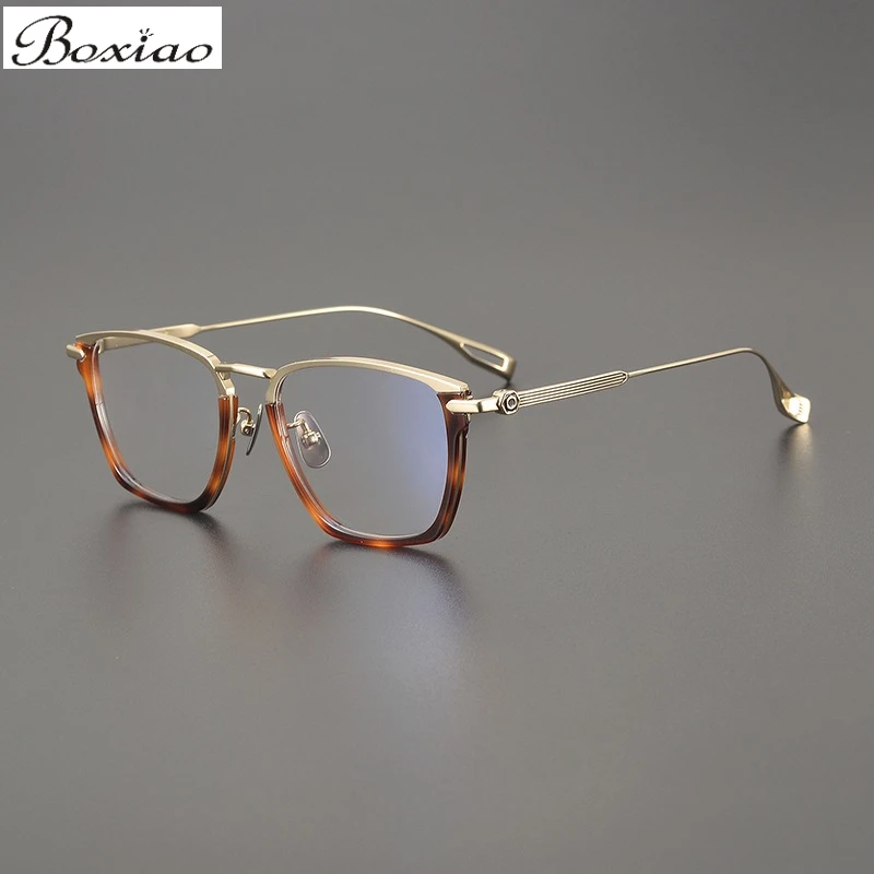 Pure Titanium Eyeglass Frame Artistic Men and Women with Myopia, Anti Blue Light, Ultra Light, Retro Two Tone Square Presbyopia
Pure Titanium Eyeglass Frame Artistic Men and Women with Myopia, Anti Blue Light, Ultra Light, Retro Two Tone Square Presbyopia