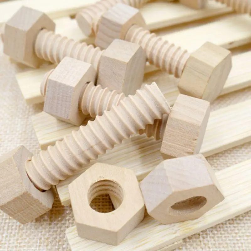 F19F 3 Pcs Wooden Screw Nut Building Assembling Blocks Hands-on Teaching Aid Early Educational Puzzle for Child
F19F 3 Pcs Wooden Screw Nut Building Assembling Blocks Hands-on Teaching Aid Early Educational Puzzle for Child