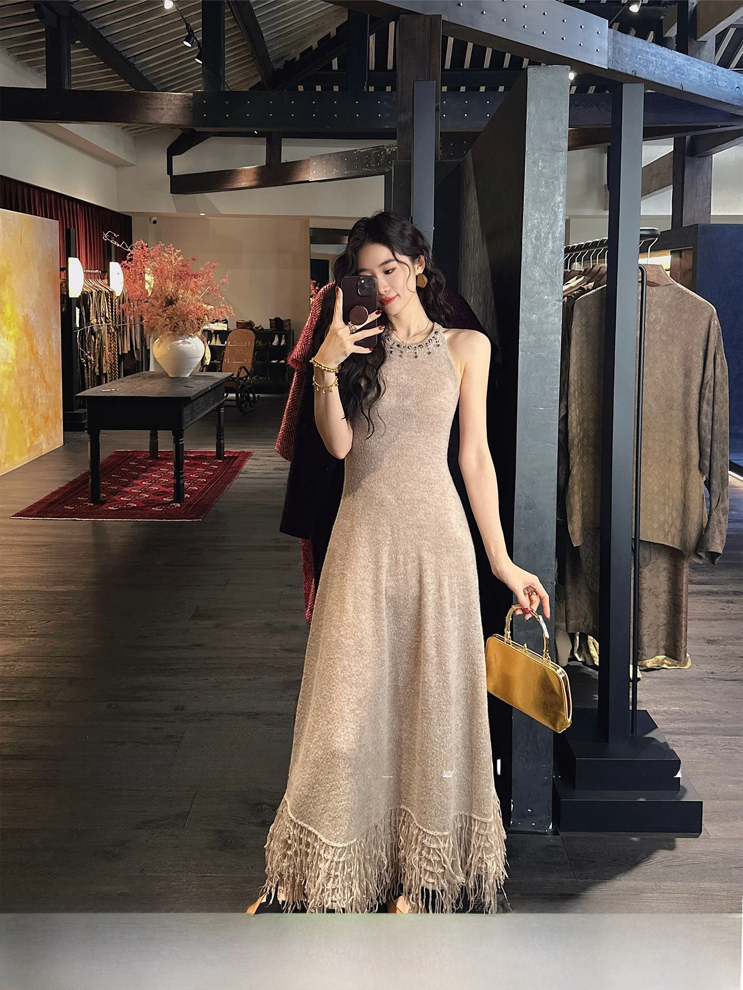 Handmade Knitted Wool Blend Dress Elegant Trendy Winter Women's Fashion Commute Style Long Sleeve Casual A-Line Skirt
Handmade Knitted Wool Blend Dress Elegant Trendy Winter Women's Fashion Commute Style Long Sleeve Casual A-Line Skirt