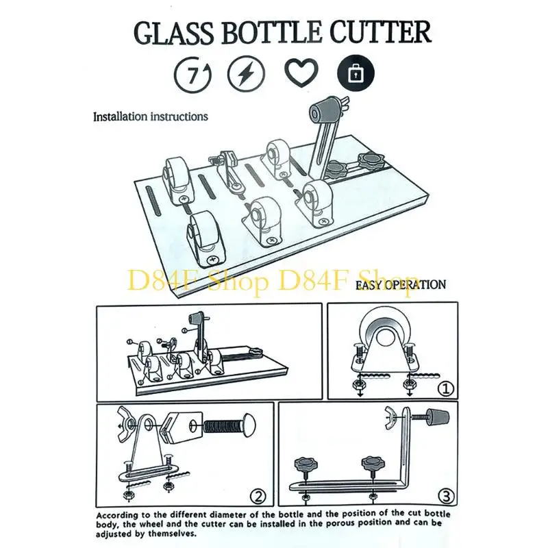 D84F Glass Bottle Cutter, Upgrade Bottle Cutter & Glass Cutter for Bottles, Wine Glass Bottle Cutter Tools for DIY
D84F Glass Bottle Cutter, Upgrade Bottle Cutter & Glass Cutter for Bottles, Wine Glass Bottle Cutter Tools for DIY