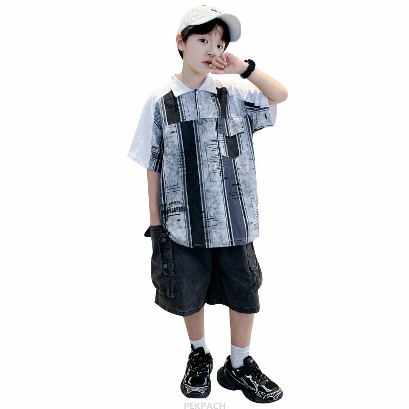 Fashion Tween Boys Top and Bottom Set Polo Shirt And Shorts Two Pieces Outfits Summer Suit Kids Child Luxury Clothing Tracksuit
Fashion Tween Boys Top and Bottom Set Polo Shirt And Shorts Two Pieces Outfits Summer Suit Kids Child Luxury Clothing Tracksuit