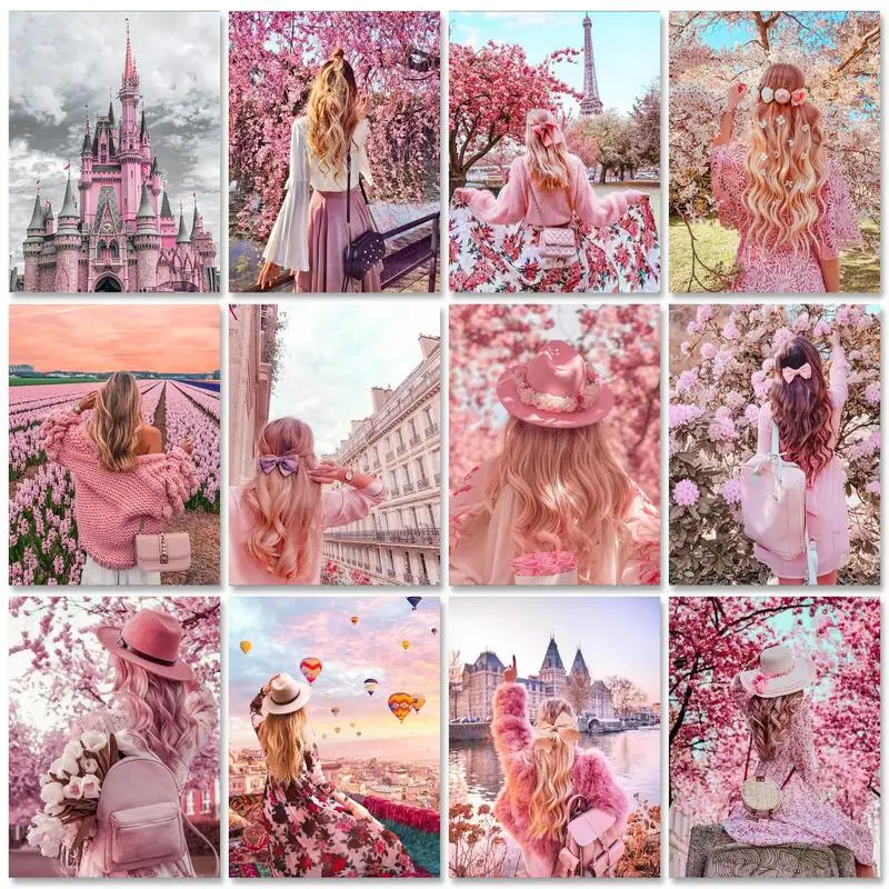 RUOPOTY Acrylic Frame Painting By Numbers Kits Pink Flowers Landscape Coloring By Numbers Romantic Picture 60x75cm For Diy Gift
RUOPOTY Acrylic Frame Painting By Numbers Kits Pink Flowers Landscape Coloring By Numbers Romantic Picture 60x75cm For Diy Gift
