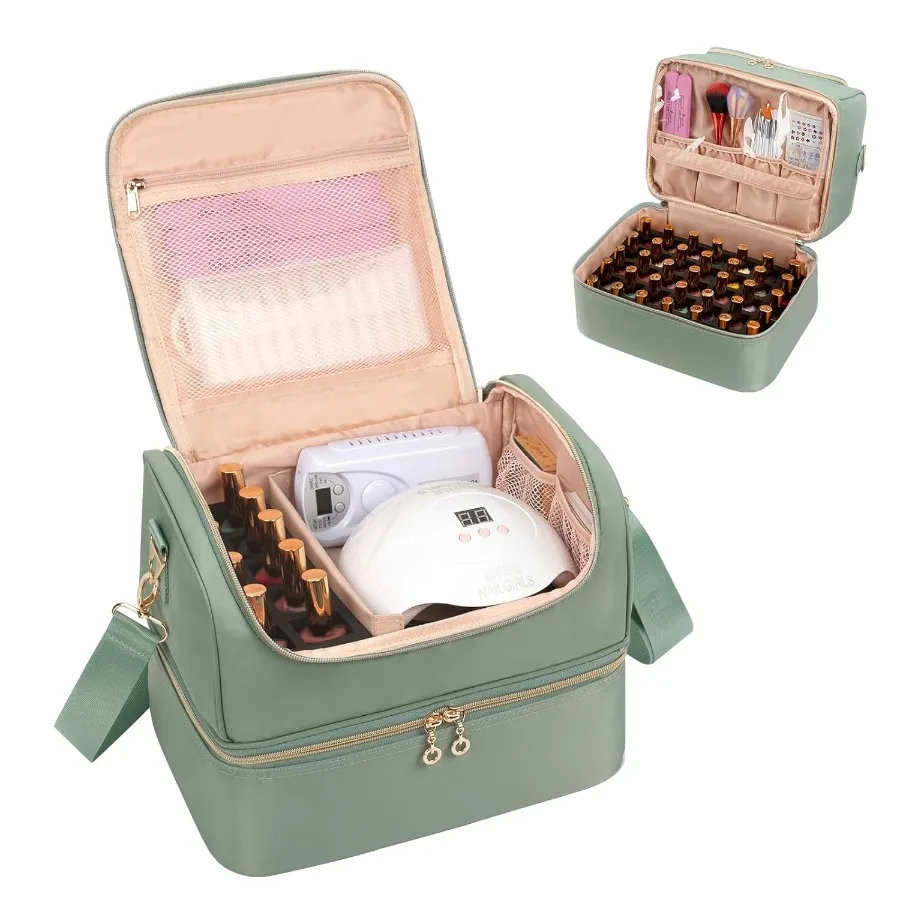 Nail Polish Organizer Case with 45Bottle Storage Capacity for Nail Supplies and Nail Lamp Portable TravelFriendly Carrying Case
Nail Polish Organizer Case with 45Bottle Storage Capacity for Nail Supplies and Nail Lamp Portable TravelFriendly Carrying Case