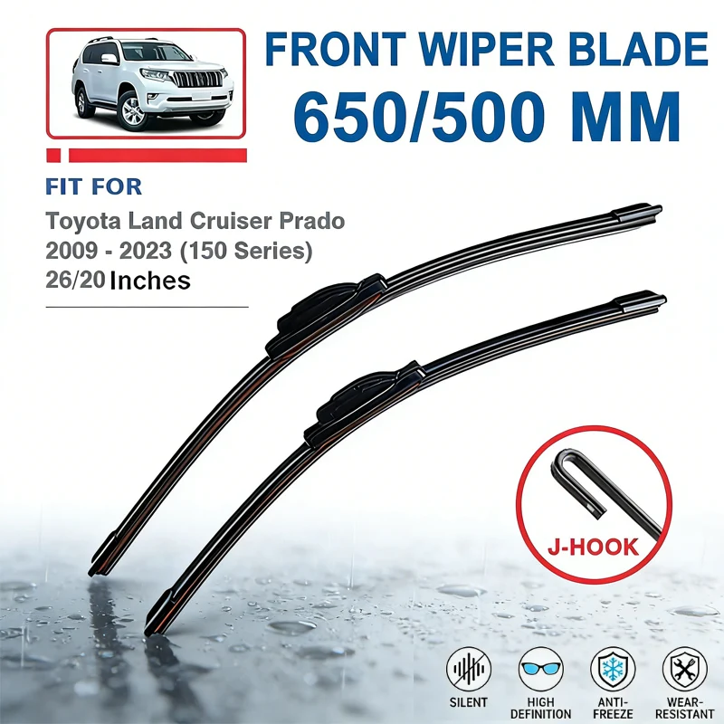 26"+20" Front Windshield Wiper Blades For Toyota Land Cruiser Prado 150 J150 2009-2023 - Car Windscreen Replacement Accessories
26"+20" Front Windshield Wiper Blades For Toyota Land Cruiser Prado 150 J150 2009-2023 - Car Windscreen Replacement Accessories