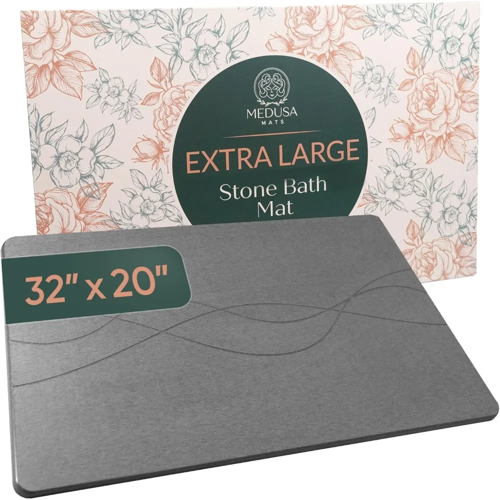 Extra Large Stone Bath Mat - Quick Dry Absorbent Stone Bath Mat for Bathroom - Non Slip Bathroom - Extra Large 32 x 20 Inches
Extra Large Stone Bath Mat - Quick Dry Absorbent Stone Bath Mat for Bathroom - Non Slip Bathroom - Extra Large 32 x 20 Inches